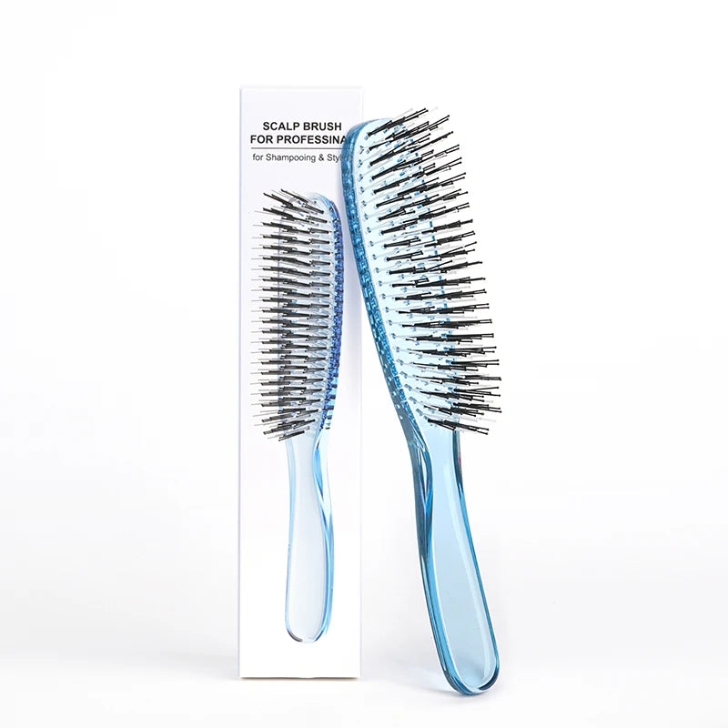 Japanese Premium Head Massager Scalp Brush Hair Massager Shampoo Brush Wet Plastic Detangling Brush Hair Cleaning Comb Rose Gold