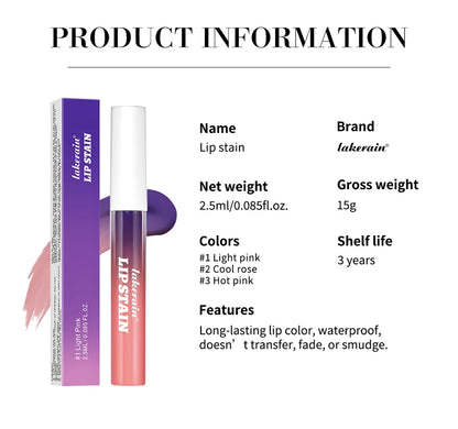 3pcs/set Lip Stain Peel Off And Reveal Long Lasting Waterproof Pink Lip Tint Transfer Proof Natural Lip Stain Tear Off Lip Gloss