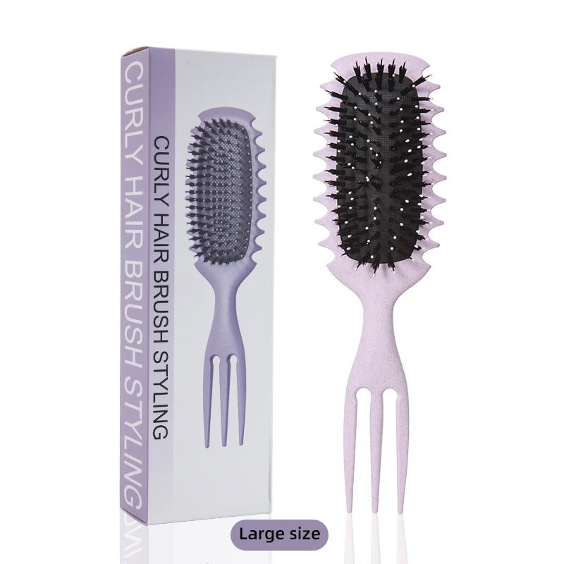 1PC Candy bursh Curly Hair Styling Brush: Defined Curls on Wet Hair- Nylon Bristles Detangling Volumizing Comb for All Hair Type