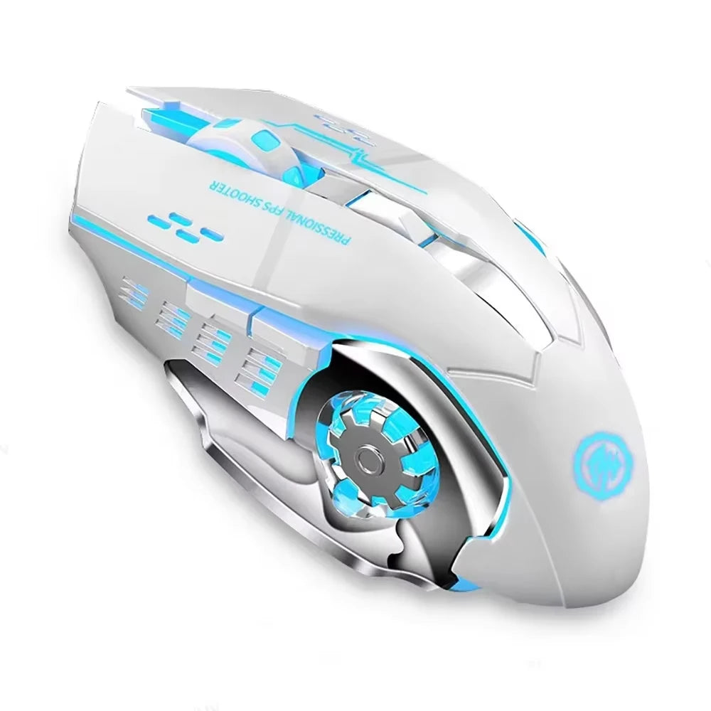 2.4G Wireless Mouse USB Bluetooth Mecha Gaming Mouse Rechargeable Silent Backlight Mice Ergonomic Office Mice Game Accessories