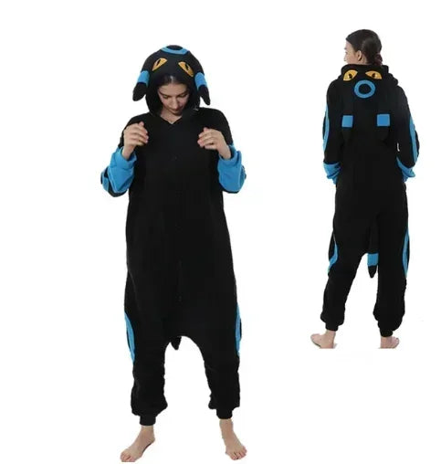 TAKARA TOMY Pokemon Kigurumi Onesie Snorlax Eevee Squirtle Gengar Pijama Cosplay Costume Halloween Adult Anime Umbreon Pajamas