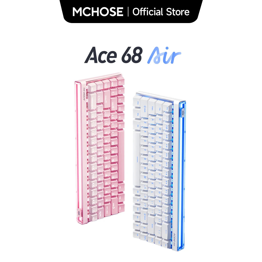 MCHOSE ACE 68 Air Magnetic Switch Gaming Keyboard Hall Effect Rapid Trigger Programmable RGB 8K Hz DKS/MT/TGL/RS/SOCD Keyboard