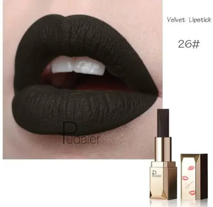 New Sexy Nude 26 Color Cosmetics Lip Stick Moisturizer Long Lasting Lips Batom Makeup Matte Black Lipstick Waterproof maquiagem