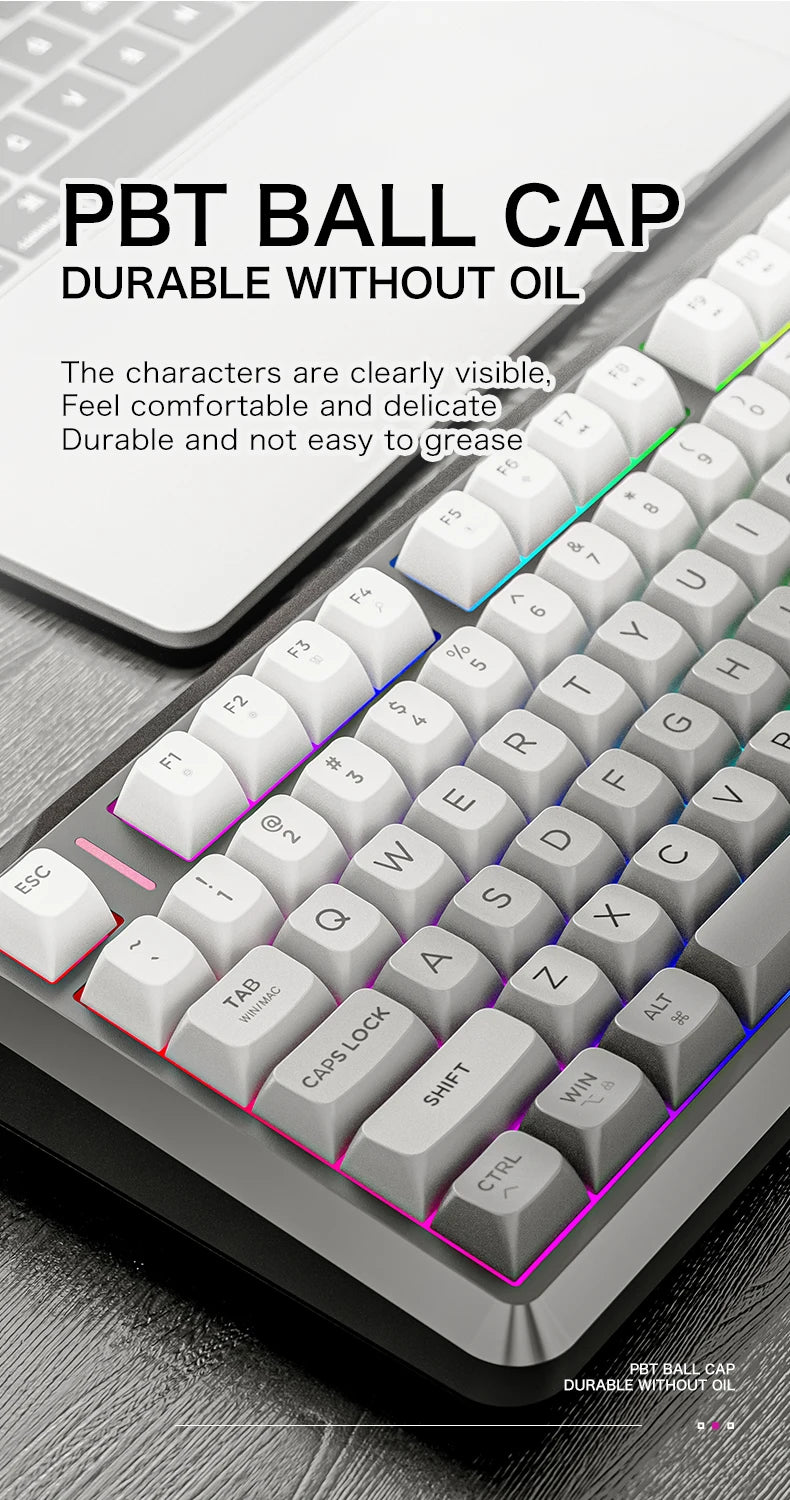 FREEWOLF M75 Wireless Keyboard, Bluetooth Dual-mode, PBT Gradient Ball Cap, With Display Screen, Gaming Keyboard