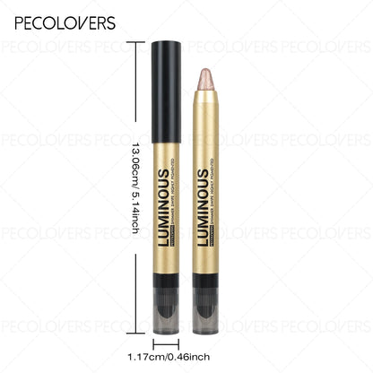 1PC Shimmer Glitter Contouring Eyeshadow Pencil - Double-headed Lazy Eyeshadow Stick, Ideal Gift for Women