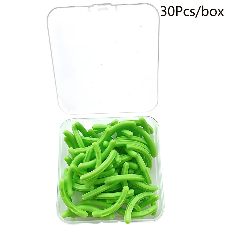 Colored Eyelashes Curler Replace Rubber 30pcs/box Black White Blue Elastic Eyelash Curler Replacement Rubber Strips Accessories