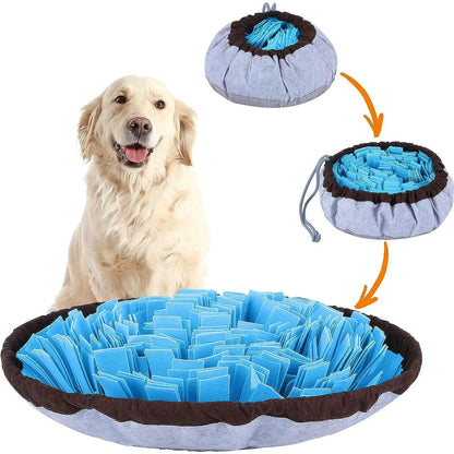 Washable Felt Pet Sniffing Pad Foldable Dog Nosework Feeding Mat Toy Dog Training Natural Foraging Snuff Mat
