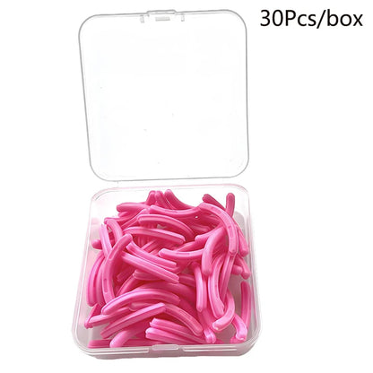Colored Eyelashes Curler Replace Rubber 30pcs/box Black White Blue Elastic Eyelash Curler Replacement Rubber Strips Accessories