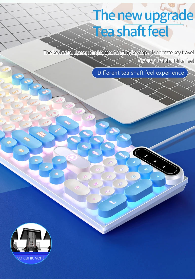 USB Wired Gaming Keyboard, 104 Keys Compatible with Windows Laptop/Computer/PC, Ergonomic Design, Office & Gaming Accessories