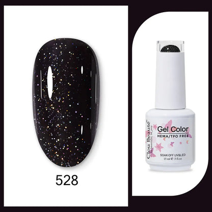 Clou Beaute 15ml Red Black White Green Neon Gel Nail Polish Base Top Coat Velvet Top 400 Colors Semi Permanent Gel Nail Varnish