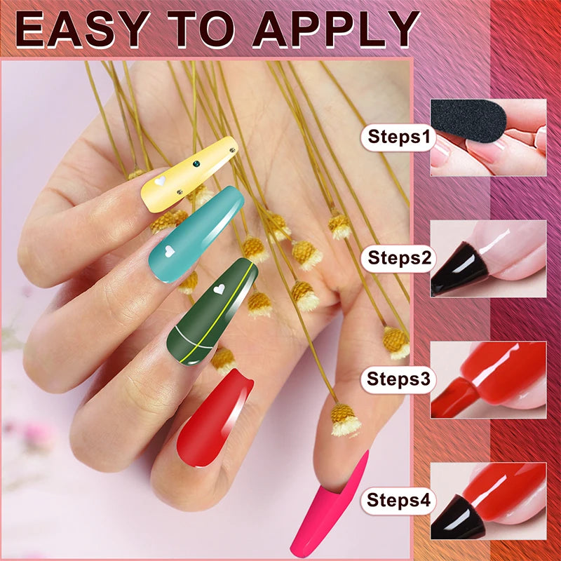 Professional Gel Nail Polish Kit Semi Permanent Gel Varnish Set Nail Art Manicure Kit And UV LED Nail Dryer Electric Nail Drill
