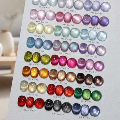 New Cat Eye Gel Nail Polish Collection Set With Free Display UV LED Gel Polish 9D Magnet Cat's Eye Magenetic Gel 30pcs/set 15ml