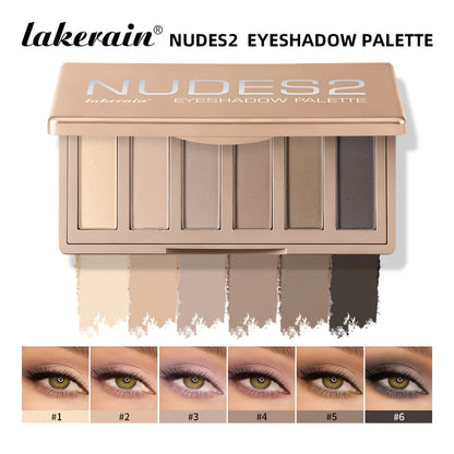 Lakerain Eyeshadow Palette Long-Lasting Eye Makeup Rich Pigment Neutral Shades Blendable Color Matte Nudes Eyeshadow Palette