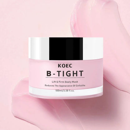 100ml KOEC B-TIGHT Lifting Firming Smoothing Booty Mask Body Cream Reduce Cellulite Hyaluronic Acid Brazil Pepper Guarana Seed