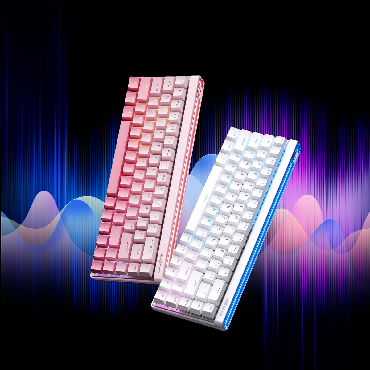 MCHOSE ACE 68 Air Magnetic Switch Gaming Keyboard Hall Effect Rapid Trigger Programmable RGB 8K Hz DKS/MT/TGL/RS/SOCD Keyboard