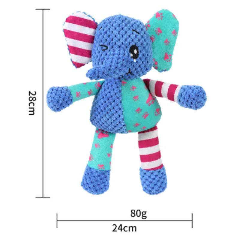 Durable Pet Dog Plush Toy for Small Breeds - Animal Shape Squeaky Chew Cleaning Toy for Chihuahua Yorkshire Bichon Puppies