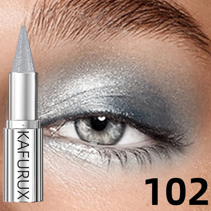 12 Colors Metallic White Black Purple Eyeshadow Pencil Glitter 1pc  Liner Pen Highligter Long Lasting Blue Cream Eye Shadow