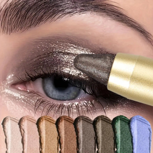 1PC Stunning Multi-color Eye Shadow Sticks - Long-lasting, Waterproof, Easy To Apply, Anti-smudge, Pearlescent Glitter Finish
