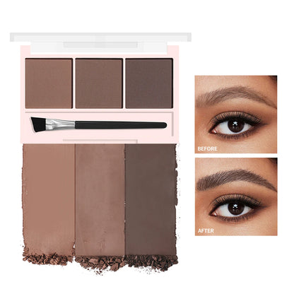 Three-color eyebrow powder shadow three-dimensional eyebrow shape waterproof and sweat-proof natural long-lasting eyebrow powder