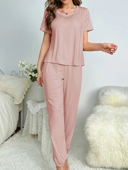 Suit Women's Clothing Family Clothing Summer Comfortable Casual Fashion Pajamas And Pants Set Two-piece
