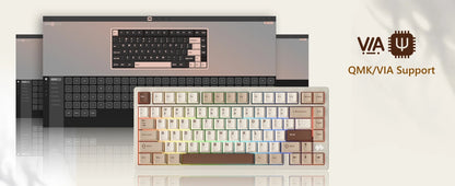 Womier RD75 75% Wireless Mechanical Keyboard Quick Release Aluminum Custom QMK/VIA Tri-Mode Hot Swappable Keyboard