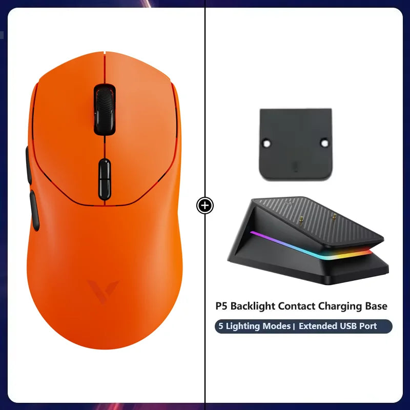 Rapoo VT1 MAX GEN-2 Wireless Gaming Mouse True 8K Wireless Polling Rate 53g Ultra Lightweight Up to 750Hr Battery Life