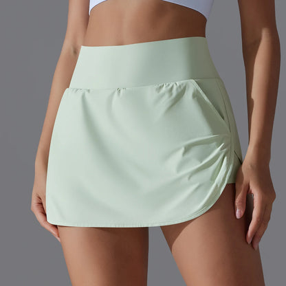 Women Gym Running Shorts Double Deck Quick Dry Gym Sport Shorts Fitness Jogging Workout Shorts With Pocket Sports Tight Short