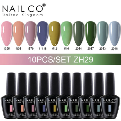 NAILCO 15ml Gel Nail Polish Set 30pcs/Lot Gel Polish Nail Soak Off UV LED Semi-Permanent Varnishes Nail Art Salon Free Shipping