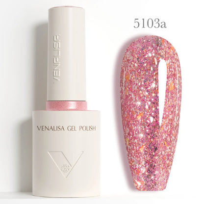 VENALISA 10ml Nail Gel Polish 90Colors HEMA/TPO Free UV LED Soak Off Long Lasting High Gloss Base TopCoat for Salon DIY Manicure