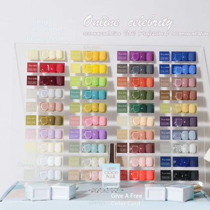 2025 New Gradient Color Bottle High End Nail Gel Set Solid Bare Color Nail Enhancement Points Wholesale by Professional Manufact
