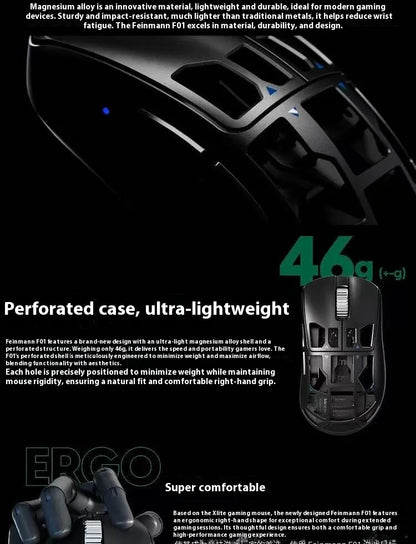 Pulsar Feinmann F01 Mouse Dual Mode Wireless Mouse 8000Hz  XS-1 Gaming Mouse Magnesium Alloy Hollow-Out Lightweight PC Accessory