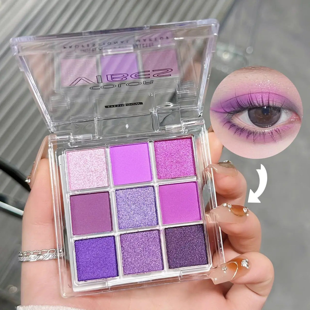 9-Grid Multi-color Eyeshadow Palette Glitter Pearlescent Matte Eye Shadow Shimmer Long Lasting Women Eye Makeup palette Cosmetic