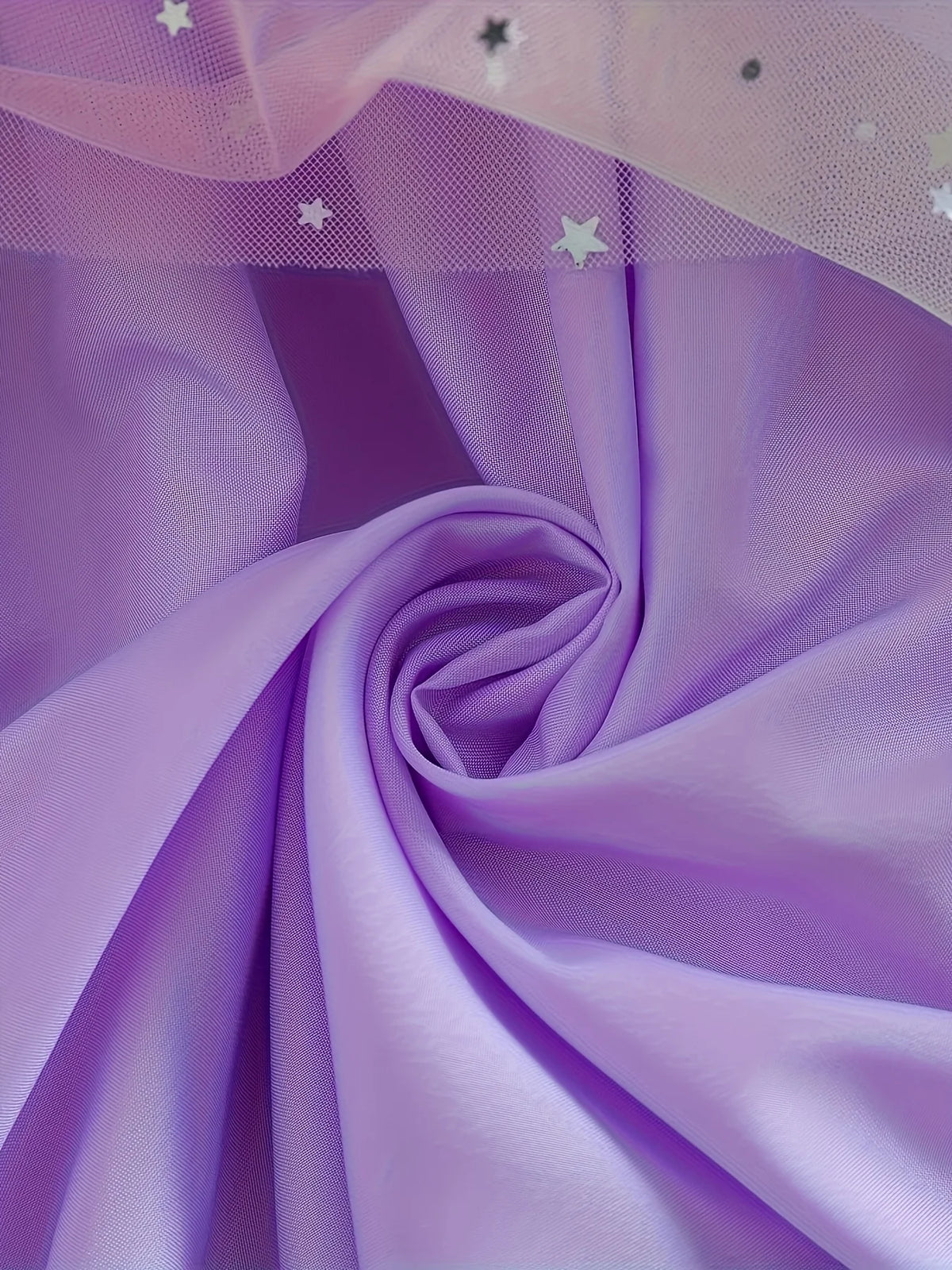 Girls' Long Sleeve Princess Tutu Dress: Cartoon Graphic & Starry Gradient Tulle