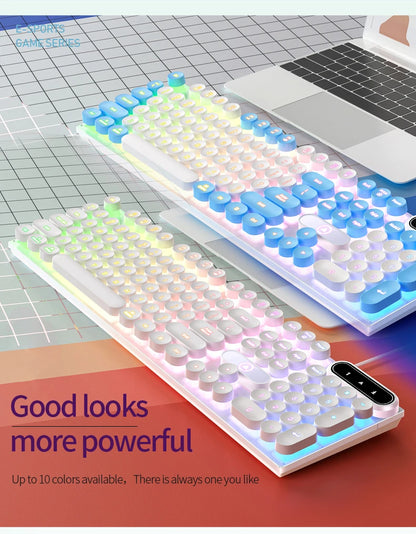 USB Wired Gaming Keyboard, 104 Keys Compatible with Windows Laptop/Computer/PC, Ergonomic Design, Office & Gaming Accessories
