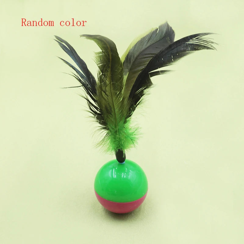 Natural feather plush mouse tumbler resistant to scratching and biting cats to relieve boredom toys and pet supplies