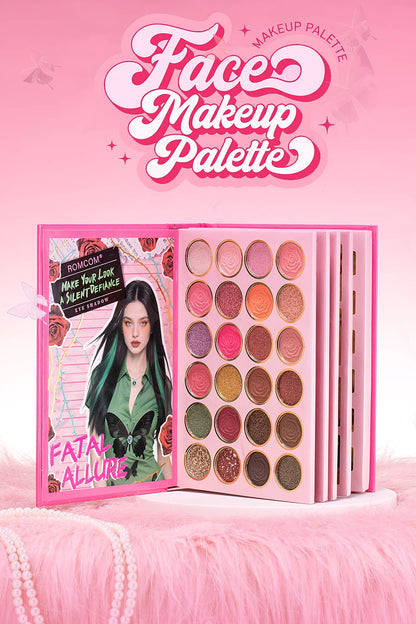 5-Page Makeup Palette with 70 Colors: 48 Matte & Shimmer Eyeshadows, 6 Lip Colors, 6 Blushes, and 10 Contour Shades - The Perfec