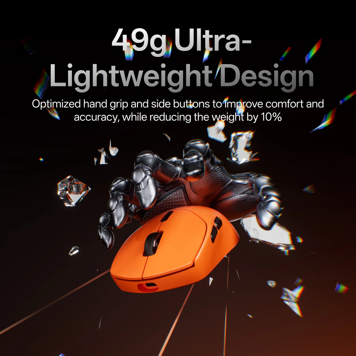 Rapoo VT1 MAX GEN-2 Wireless Gaming Mouse True 8K Wireless Polling Rate 53g Ultra Lightweight Up to 750Hr Battery Life