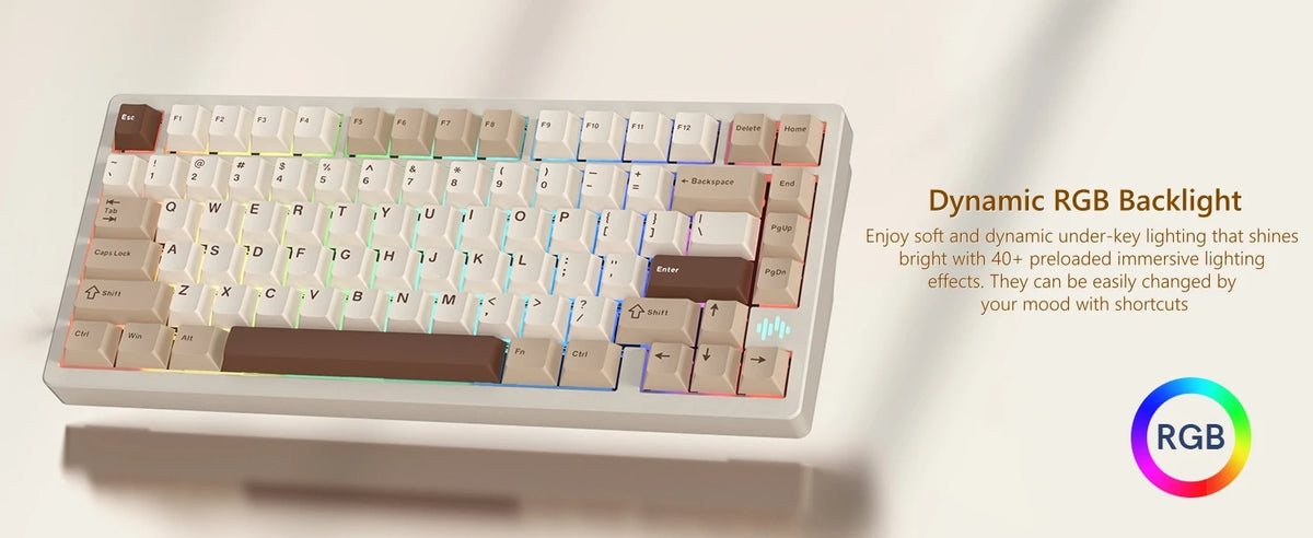 Womier RD75 75% Wireless Mechanical Keyboard Quick Release Aluminum Custom QMK/VIA Tri-Mode Hot Swappable Keyboard
