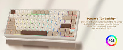 Womier RD75 75% Wireless Mechanical Keyboard Quick Release Aluminum Custom QMK/VIA Tri-Mode Hot Swappable Keyboard