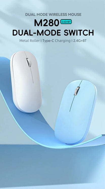 Lenovo Wireless Bluetooth Mouse 2.4G Dual Mode Type-C Charging Silent Ergonomic Portable Laptop Office Gaming Universal Mouse