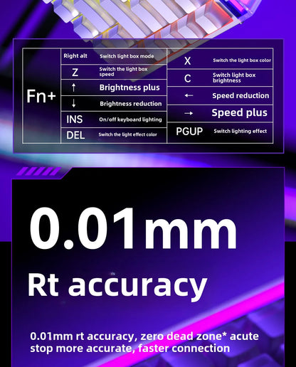 AULA HERO84 HE Wired Mechanical Keyboard RGB Music Rhythm 8K Return Rate Keyboard Magnetic Switch Computer Accessorie for Gamer
