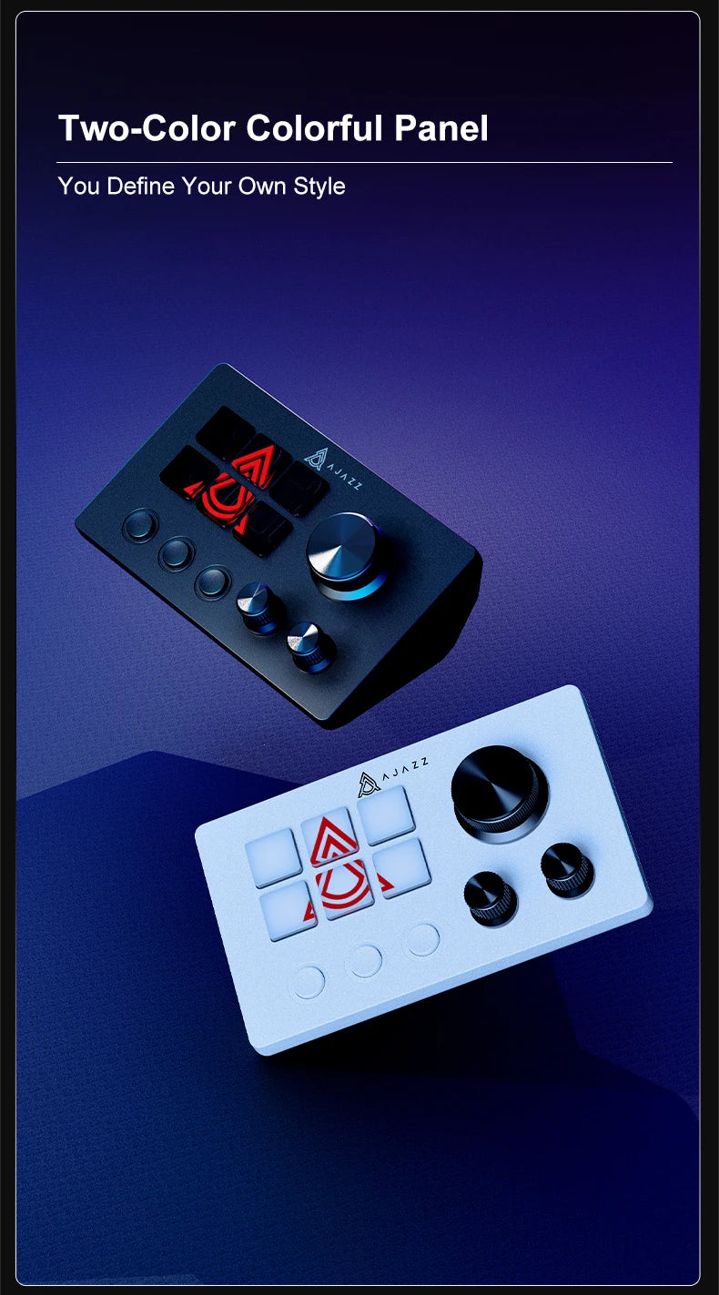 Ajazz AKP03E/153E Desktop Helper Desk Console Panel Controller Programmable Macro Custom Button Mini Keyboard Multiple Scenario