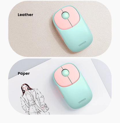 UGREEN Wireless Mouse Bluetooth 5.0 3.0 2.4G Rechargeable Mouse 4000 DPI Charging Bluetooth Mouse For MacBook iPad Tablet Laptop