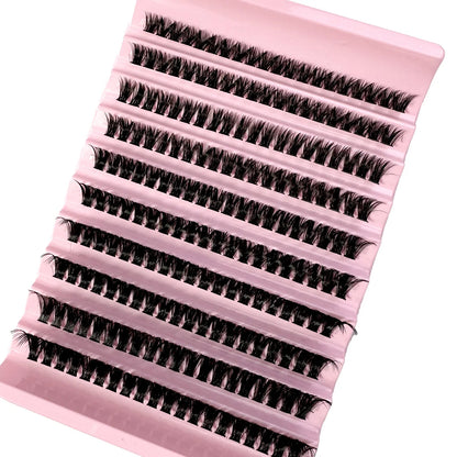 Faux Mink Eyelashes 540Cluster C Curled 9-16mm Mixed Natural Eyelash Extension 3D Russian Strip Personal Eyelash Makeup Tool