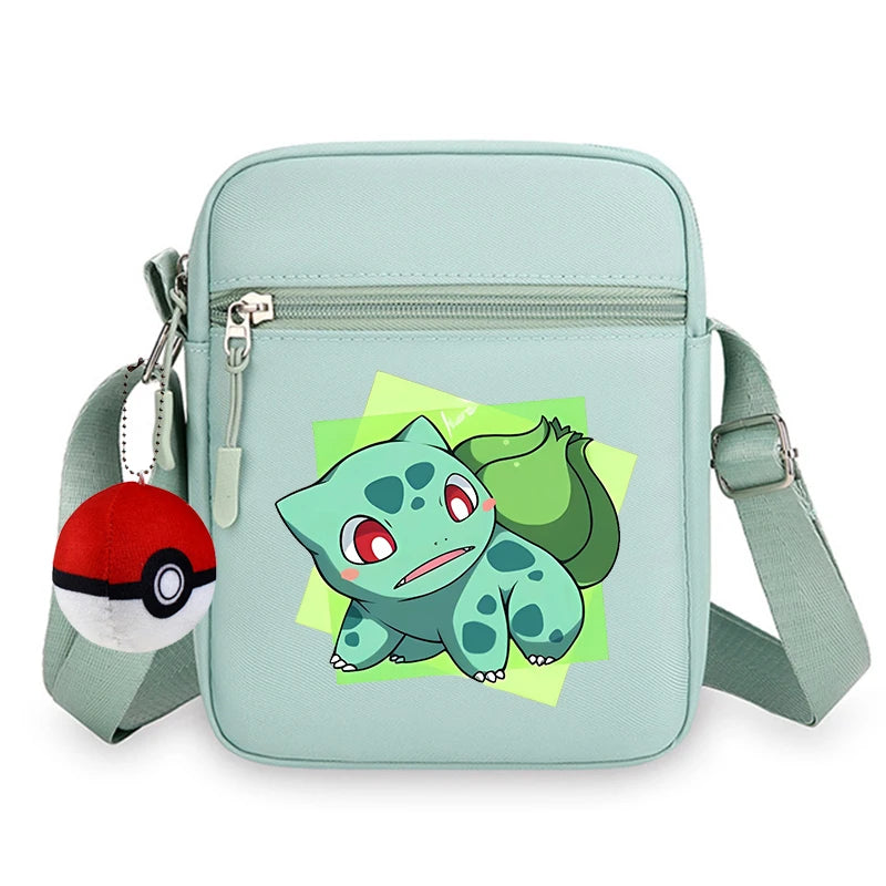 Cartoon Pokemons Gengar Phone Crossbody Bag Pikachus Squirtle Charmander Shoulder Bags Boy Girl Anime Outdoor Sport Chest Packs