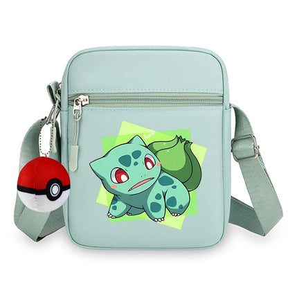 Cartoon Pokemons Gengar Phone Crossbody Bag Pikachus Squirtle Charmander Shoulder Bags Boy Girl Anime Outdoor Sport Chest Packs