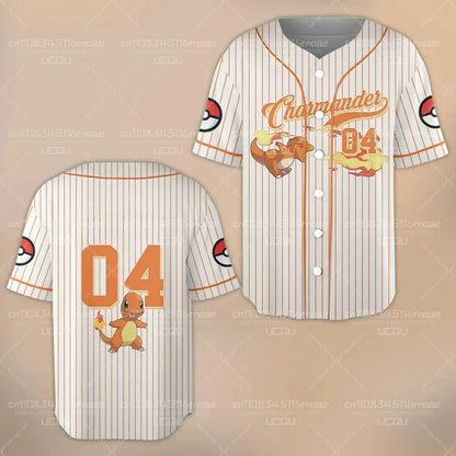 2026 New Summer Pok é mon Pikachu 3D Printed Printed Pattern Baseball Jacket Cute Breathable Casual Gift for Men and Women