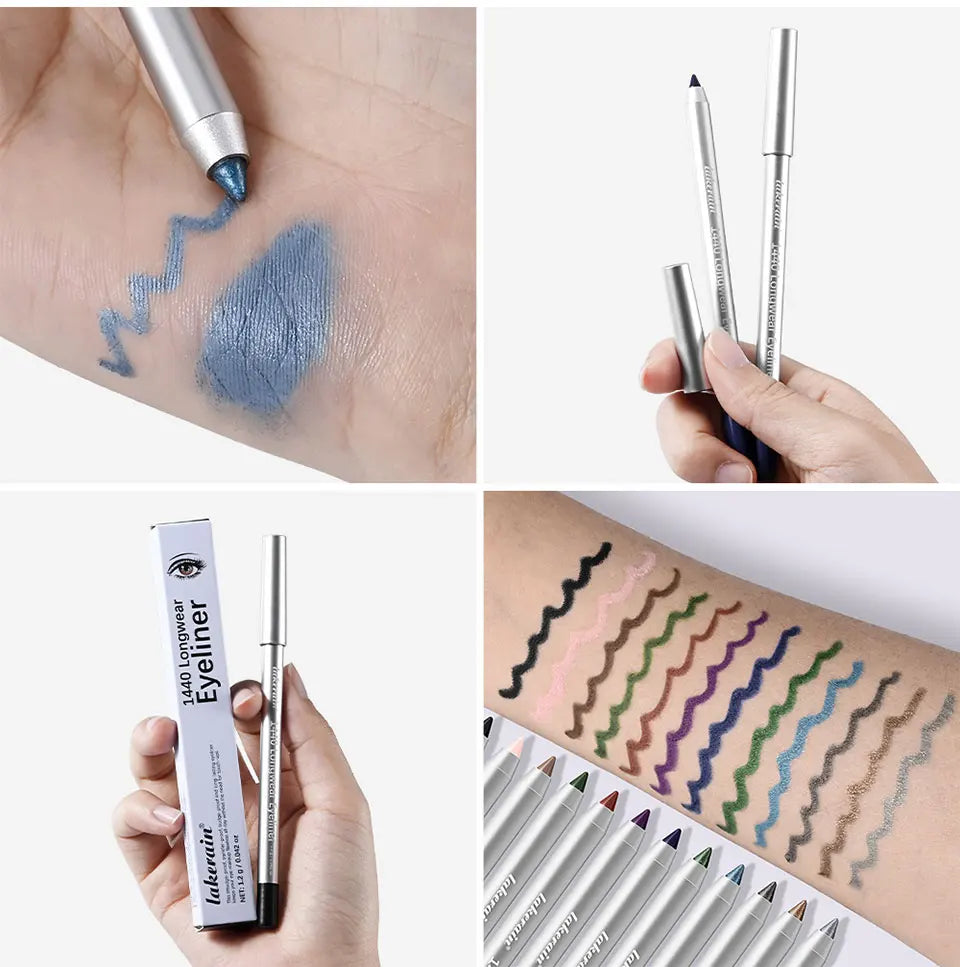 Lakerain Smooth Waterproof Eyeliner Pen Quick-Drying Long-Lasting Sweat-Proof Smudge-Proof for Perfect Makeup Application