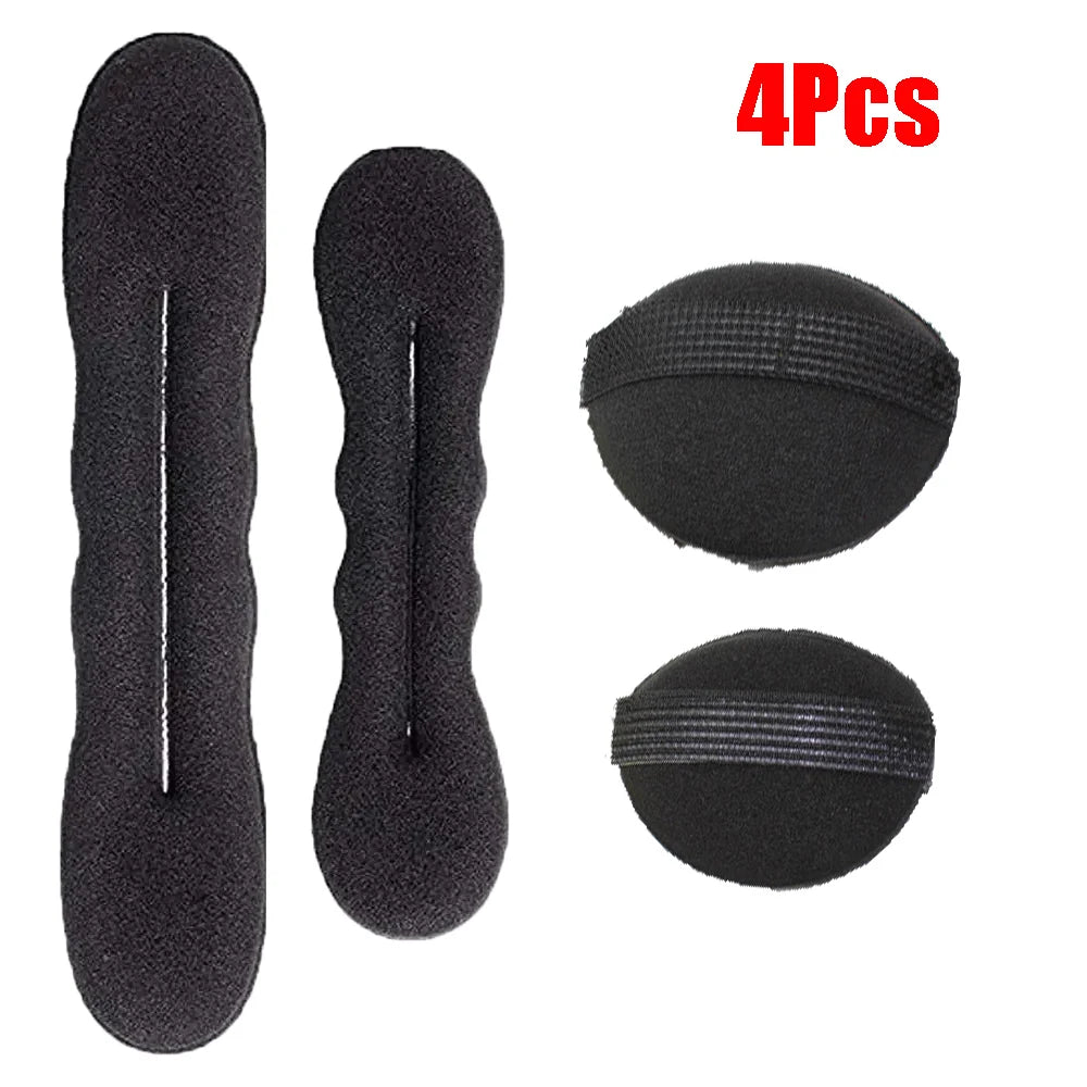 Sponge Plastic Loop Curly Hair Maker Hair Scrunchie Headband Twist Donut Bun Curler Hairbands Hairstyle Tools