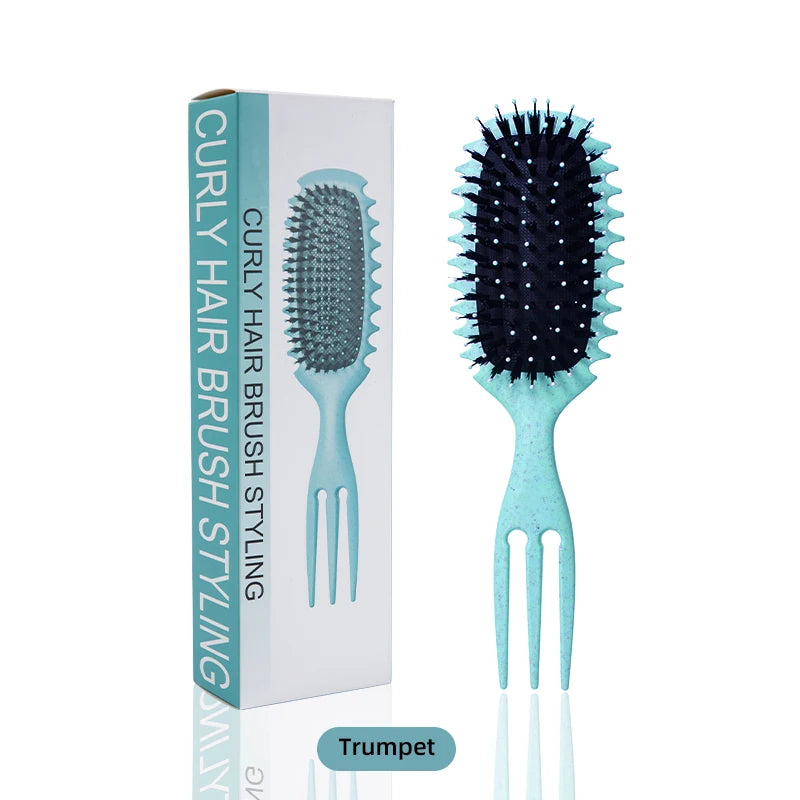 1PC Candy bursh Curly Hair Styling Brush: Defined Curls on Wet Hair- Nylon Bristles Detangling Volumizing Comb for All Hair Type